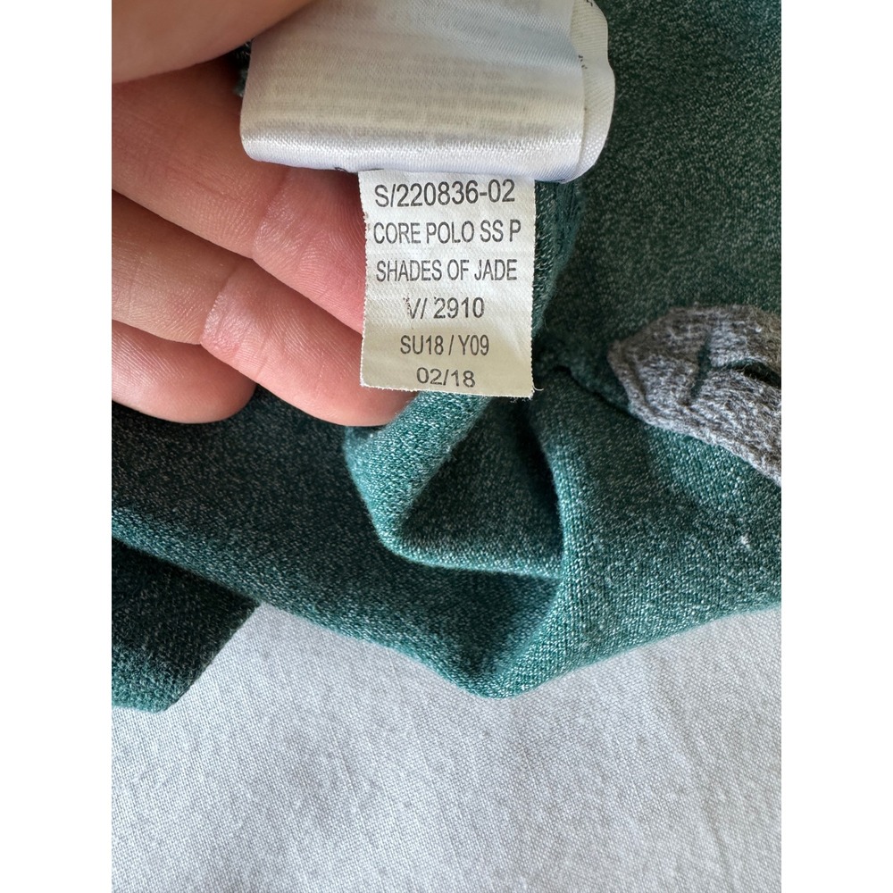 Old Navy Mens Green Heathered Core Polo L Casual Classic Preppy Stretch - Picture 7 of 11